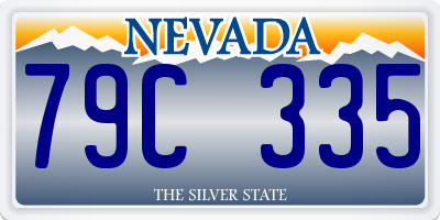 NV license plate 79C335