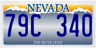 NV license plate 79C340