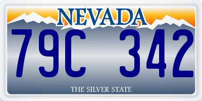 NV license plate 79C342