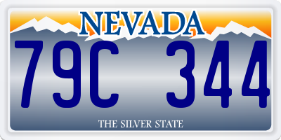 NV license plate 79C344