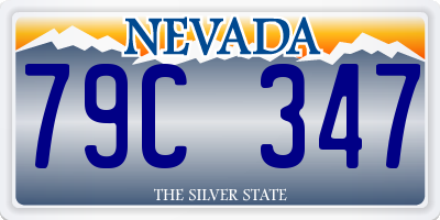 NV license plate 79C347