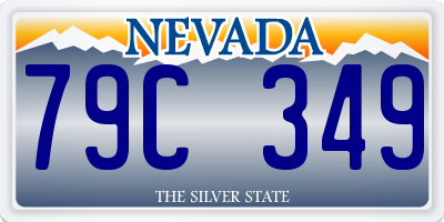 NV license plate 79C349