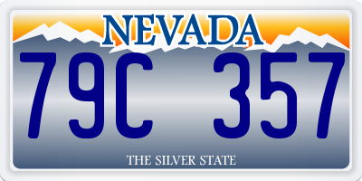 NV license plate 79C357