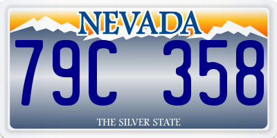 NV license plate 79C358