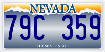 NV license plate 79C359