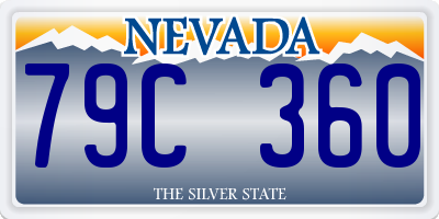 NV license plate 79C360