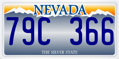 NV license plate 79C366