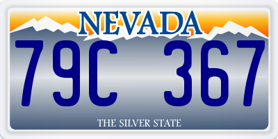 NV license plate 79C367