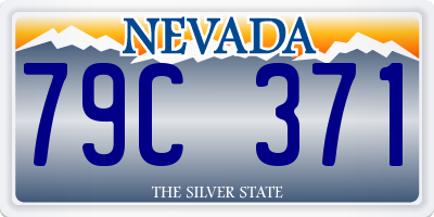 NV license plate 79C371