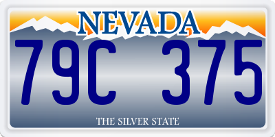 NV license plate 79C375