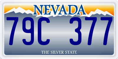 NV license plate 79C377