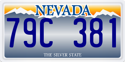 NV license plate 79C381