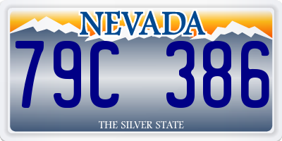 NV license plate 79C386