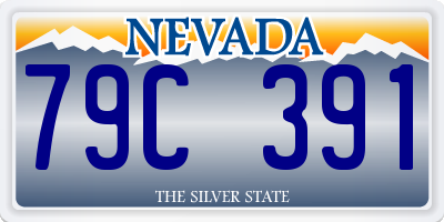 NV license plate 79C391