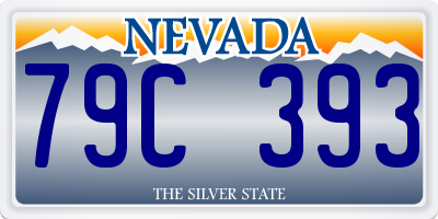 NV license plate 79C393