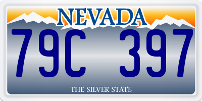 NV license plate 79C397