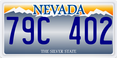 NV license plate 79C402