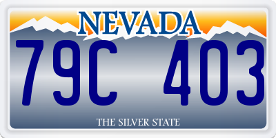 NV license plate 79C403