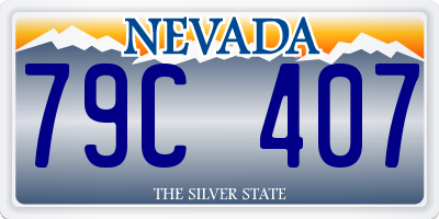 NV license plate 79C407