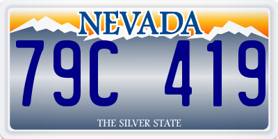 NV license plate 79C419