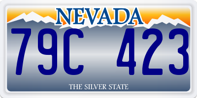 NV license plate 79C423