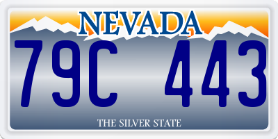 NV license plate 79C443