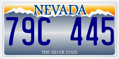 NV license plate 79C445