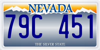 NV license plate 79C451