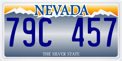 NV license plate 79C457