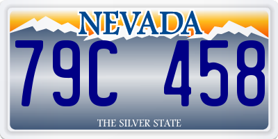 NV license plate 79C458