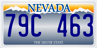 NV license plate 79C463