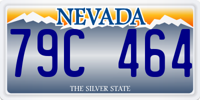 NV license plate 79C464