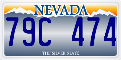 NV license plate 79C474
