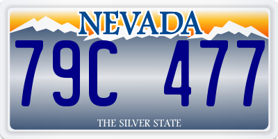 NV license plate 79C477