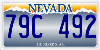 NV license plate 79C492