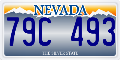 NV license plate 79C493