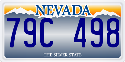 NV license plate 79C498
