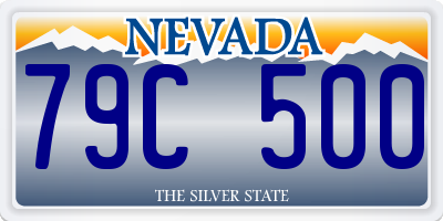 NV license plate 79C500