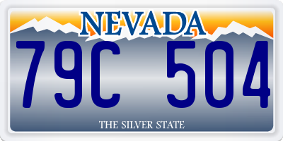 NV license plate 79C504