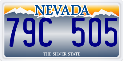 NV license plate 79C505