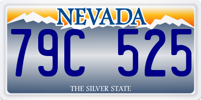 NV license plate 79C525