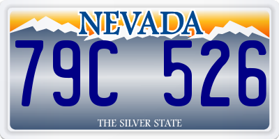NV license plate 79C526