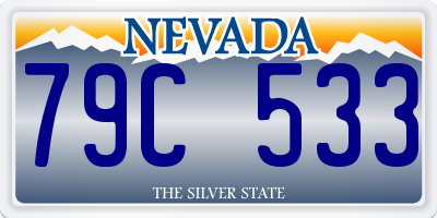 NV license plate 79C533