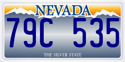 NV license plate 79C535