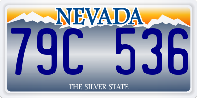 NV license plate 79C536