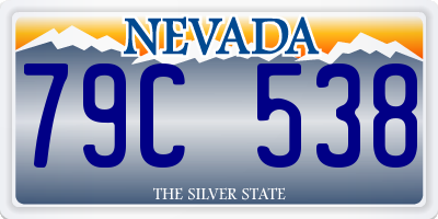 NV license plate 79C538