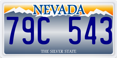 NV license plate 79C543