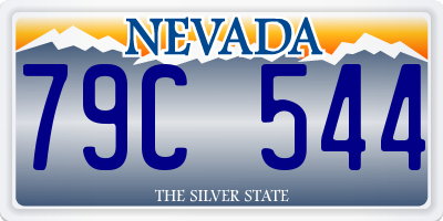 NV license plate 79C544