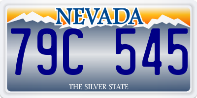 NV license plate 79C545