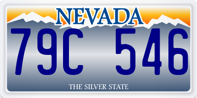 NV license plate 79C546